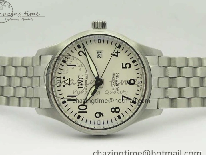 MIROTIME 0210 ZeroBulk Mark XVIII IW327002 MKS 1:1 Best Edition White Dial On SS Bracelet MIYOTA 9015 V 7209